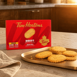 Tim Hortons 掰掰饼干 黄油味 63g【加拿大国民咖啡品牌】【添加进口黄油】【酥脆香甜】