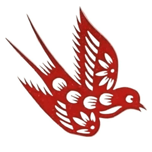 Children's New Chinese New Year Red Paper-Cut Headwear Phoenix Traditional Headwear Phoenix 10*10cm*1 Pair