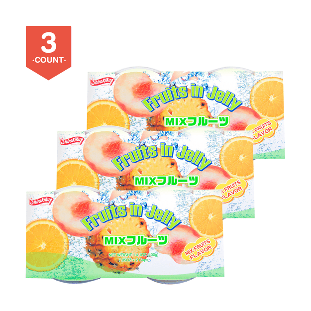 Jelly Cup Mixed Fruit Flavor 2 Cups 400g * 3