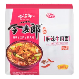 JINGMAILANG Spicy Beef Instant Noodle 5packs  555g