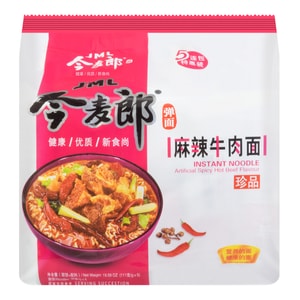 今麥郎 珍品系列泡麵 辣牛肉口味 特惠裝 5包入 555g