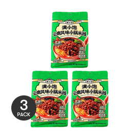 【全美最低价】满小饱 云南风味小锅米线 正宗米粉速食 287.4g *3【3份超值装】【酸辣有料】【重磅新品】【亚米独家】