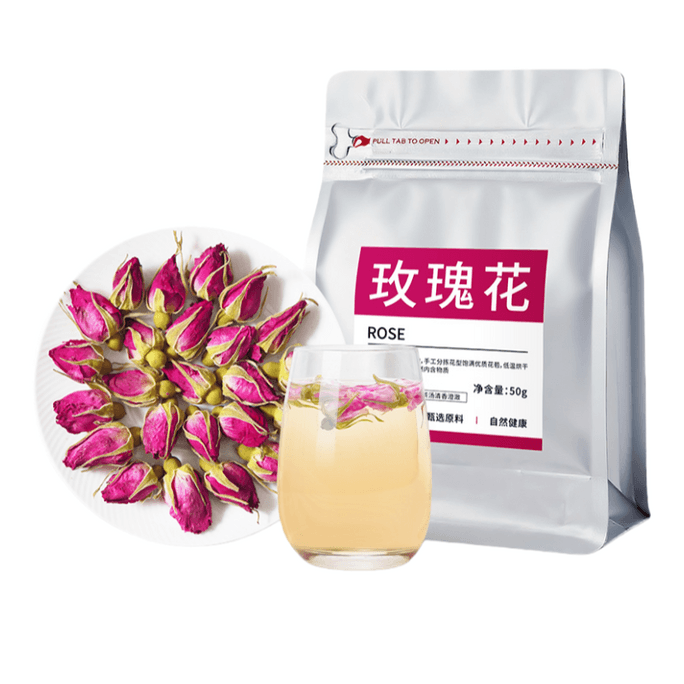 Rose Eight Treasures Tea with Prickly Pear Longan Red Dates and Tangerine Peel Nourishing Tea Drink 50g