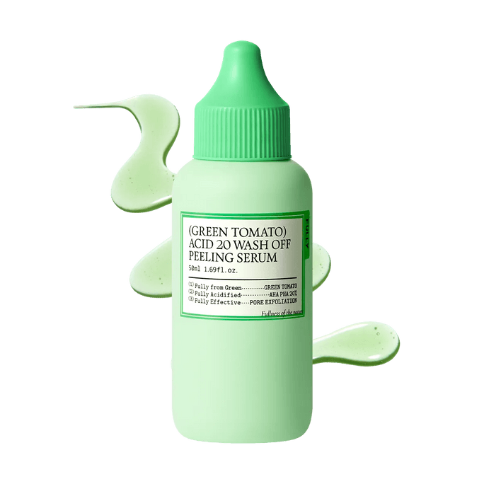 Green Tomato Acid 20 Exfoliating Wash Off Serum, 1.69 fl oz【34% Green Tomato Pore Refining Peel】