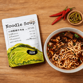 张的嘴 川味酸辣牛肉面 440g【美国产大块牛肉≥50g】【100%纯原汤】【微波加热即食】【配料超干净无味精】【常温保存】