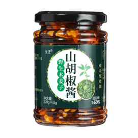 Wild Myrica Rubra Sauce, Ready-to-Eat, for Mixing with Rice or Noodles, Dipping, Seasoning, Stir-Frying, Appetizing, Fresh Mountain Pepper Sauce, 220g*1 Jar