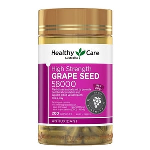 【中国直送】ヘルシーケア オーストラリア産 グレープシードカプセル プロアントシアニジンエッセンス 抗酸化作用 内部調整 美白 200カプセル/ボトル