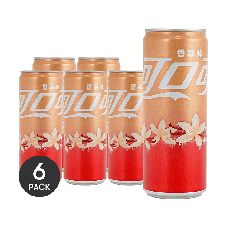 大陆版可口可乐香草味汽水330ml *6【6份超值装】 - 亚米