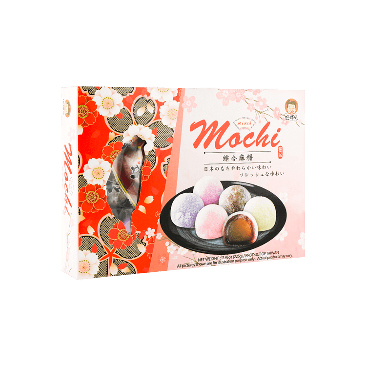 SZU SHEN PO Mixed Mochi - 6 Flavor Assortment, 15 Pieces, 7.95oz