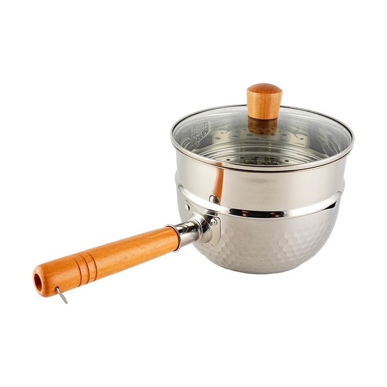 YANOSAKU Japonais Yano Works Pot Yukihira en Acier Inoxydable Martelé Japonais Pot Individuel Cuisson et Vapeur Double 7