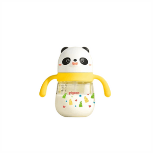 【中國直郵】 日本 PIGEON貝親 貝親熊貓水杯吸管配件寶寶直飲吸管杯喝水寬口徑學飲杯 7月+熊貓小月齡學飲杯 300mL/瓶