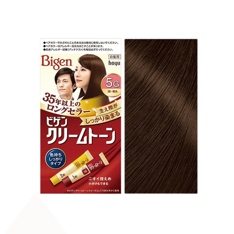 Bigen Botanical Covering Gray Hair Dye Hair Color Cream #5G - Yami.com