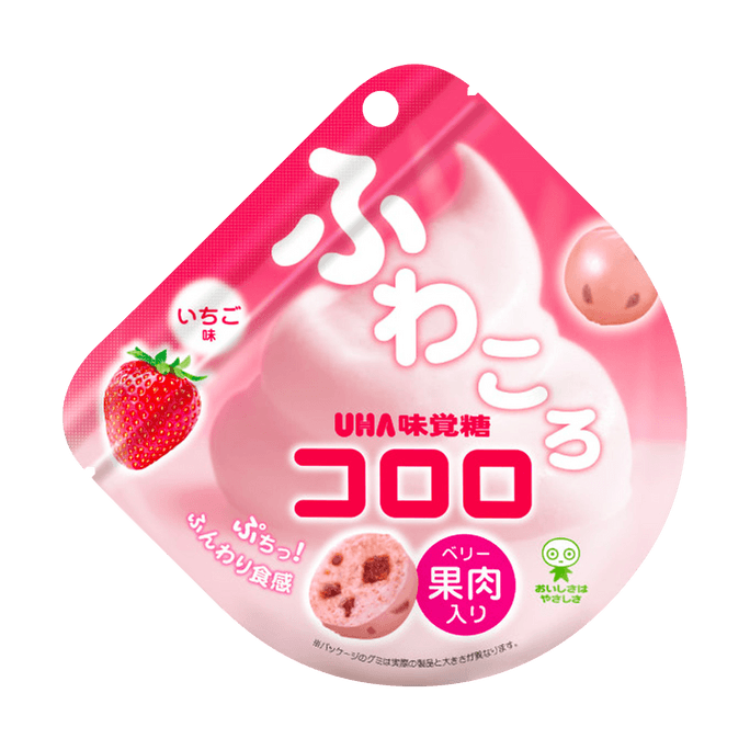 日本UHA味觉糖 新食感爆浆果汁软糖 草莓味 30g (含真实果肉)