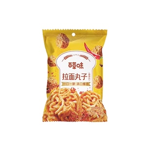 【中国直邮】 百草味 拉面丸子 麻辣味 50g*1袋 干脆面 童年小吃 点心 充饥 零食