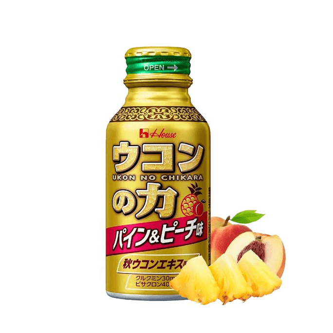 House Turmeric Power Functional Drink Pineapple & Peach Flavor 100ml