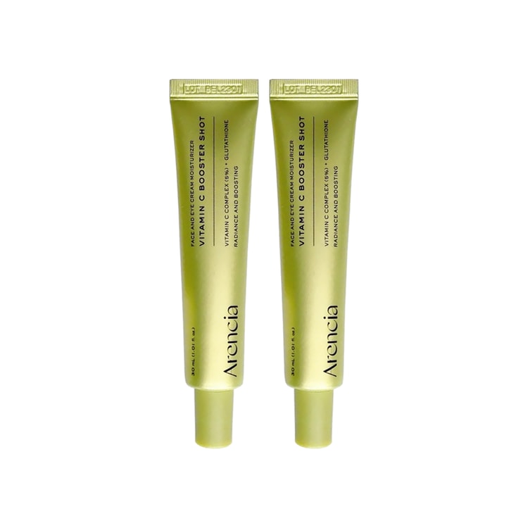 Vitamin C Booster Shot, Glutathione Brightening Face & Eye Cream For Dark Spots, 30ml*2
