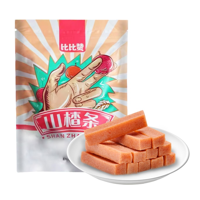 【開胃零食】比比贊 山楂條開胃果丹皮蜜餞酸甜鮮果蜜餞布丁寶寶開胃孕婦網紅推薦懷舊零食 200g