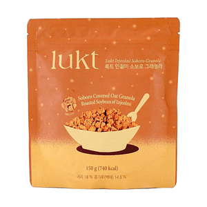 商品： 韩国LUKT 黄豆粉麻糬奶酥格兰诺拉燕麦球 150g【韩式打糕风味 豆乳粉酥粒】【开袋即食健康甜品代餐】