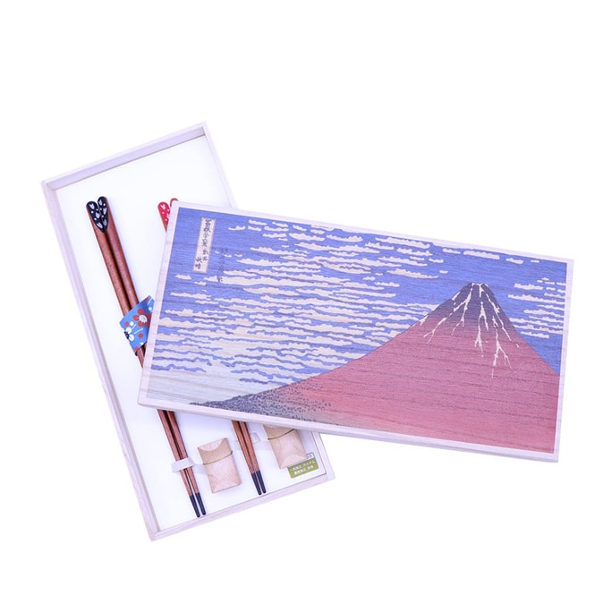 日本兵左衛門筷子 葛饰北斋BOX "Red Mt.Fuji"