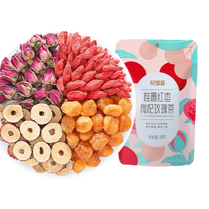  칠리샹 롱안, 대추, 구기자, 장미차 60g