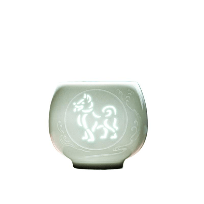 Jingdezhen High-end Master Cup Ceramic Tea Cup Zodiac Cup Xugou 135ML * 1 Piece Set