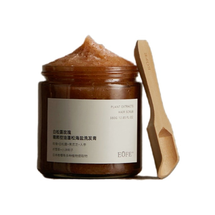 【中国直邮】 EOFE 海盐控油洗头膏 头皮深层磨砂清洁 发根蓬松撑起高颅顶 洗发膏 380g