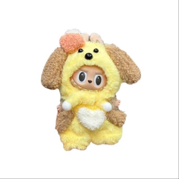 Labubu Doll's Clothing Suit Toy Clothes-Yellow Monster 1Pc