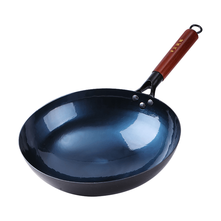 스테인리스 스틸 뚜껑이 달린 철제 웍 냄비, 13.38인치 4