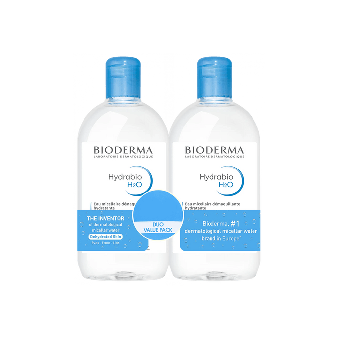 Hydrabio H2O Moisturising Micellar Water Makeup Remover For Dry and Sensitive Skin 500ml*2 Packs