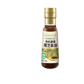 [중국 직배송] 할아버지 농장 유기농 검은깨 기름, 어린이 및 가정용 조미료, 100ml/병