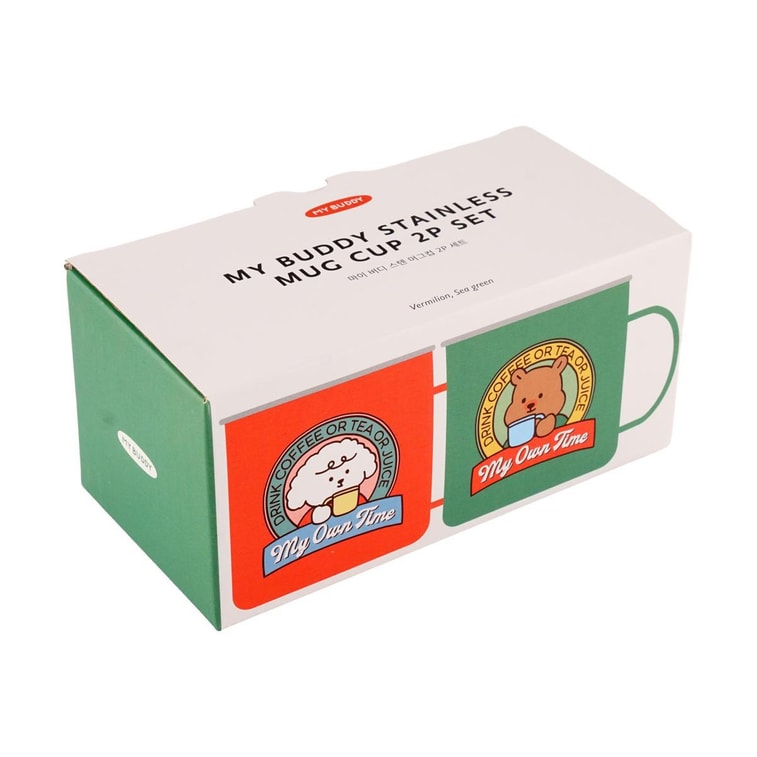 Stainless Mug Cup 2pcs Set My Buddy 300ml 8