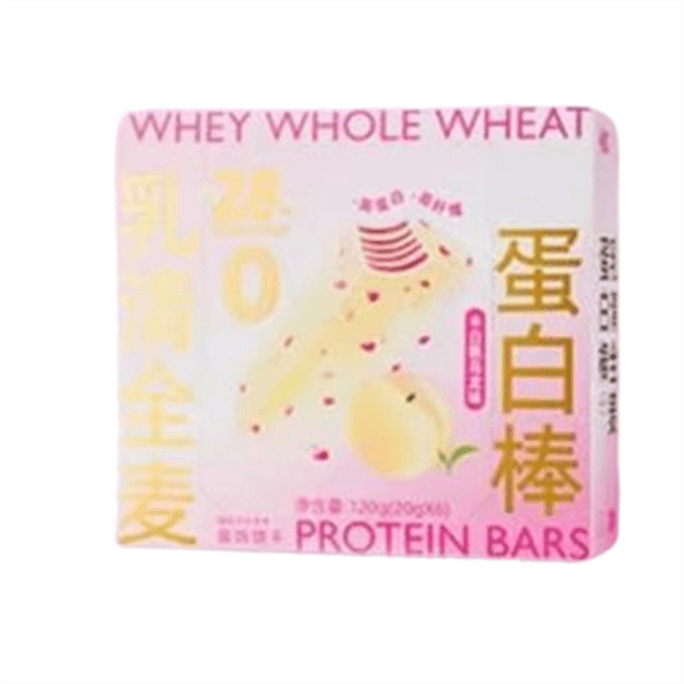 Whey Whole Wheat Protein Bar Meal Replacement Biscuit Energy Bar White Peach Oolong Flavor 120g/ box
