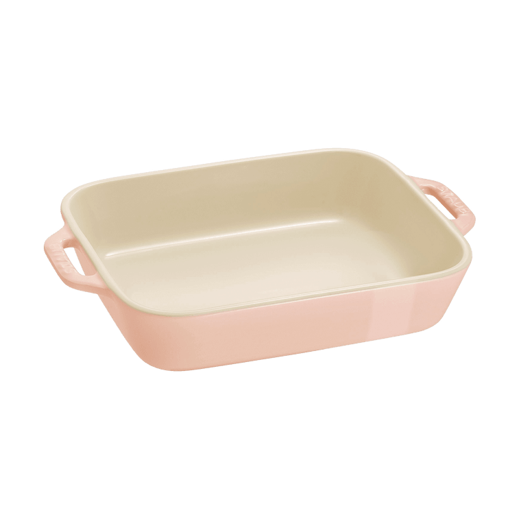 직사각형 베이킹 접시 세트 파스텔 핑크 2Pcs 4