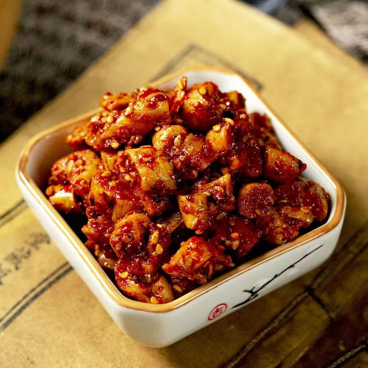 Spicy Pickled Radish with Diced Pickles and Sauce, Spicy Side Dish 230g*1 Jar 3