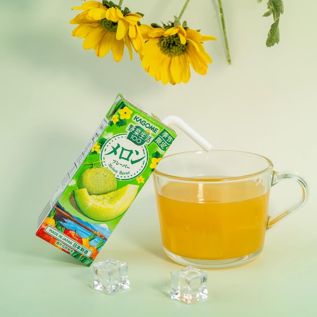 日本KAGOME可果美 蔬菜生活 复合蔬果汁 蜜瓜味 195ml【补充膳食纤维营养】【季节限定】