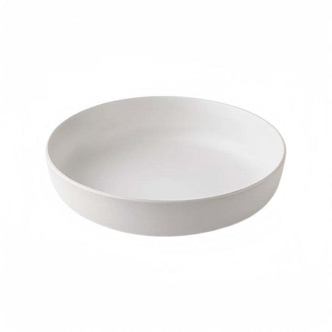 复古陶瓷8英寸陶瓷碗菜碗沙拉碗泡面碗哑光深盘微瑕#白色 1件入