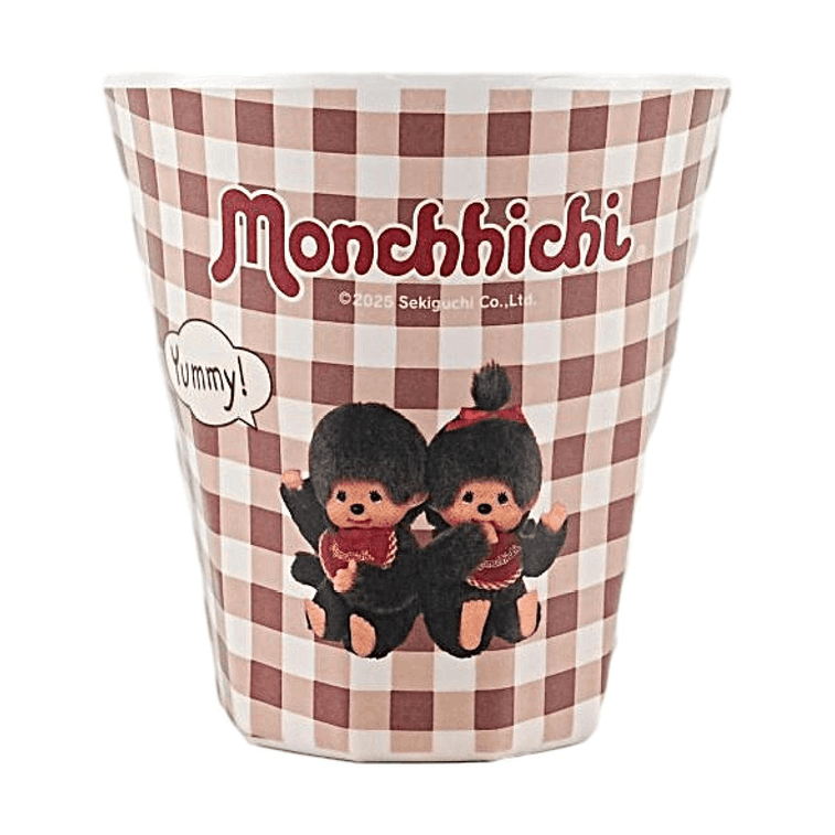 Monchhichi Melamine Tumbler 9.13 fl oz 【Durable & Lightweight】【Vintage Plaid】 3