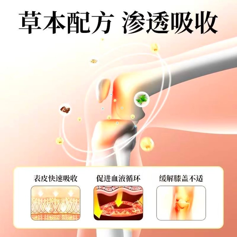 Knee Patch Herbal Extract Wormwood Ginger Knee Joint Pain Patch 12 Patch/ Box 4