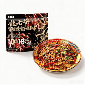 龙七爷 冒烟辣魔芋爆肚免煮即食0脂轻食素毛肚255g【亚米首发】