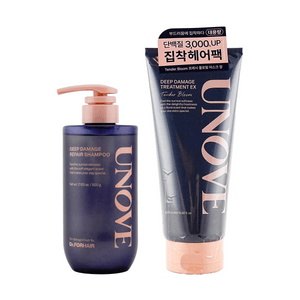 Deep Damage Repair Shampoo 16.9 fl oz + Deep Repair Hair Mask EX 10.82 fl oz【2 Packs】