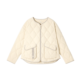 Women's Lightweight Warm Padded Quilted Jacket Beige 165/88A L