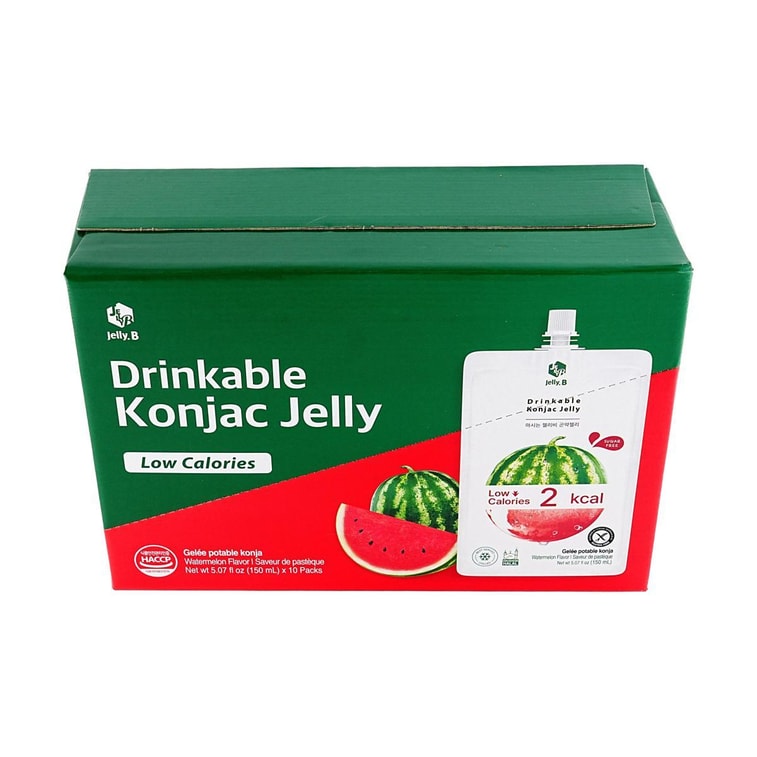 Konjac Jelly, Watermelon, 5.07 fl oz.*10pcs - Sugar-Free Zero Calorie & Low-Fat Satiety Snack 6