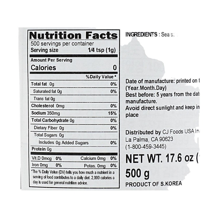 Salt Solar Salt 500g 3