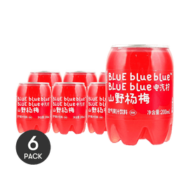 Mini Fruit Juice Sparkling Water, Wild Bayberry Flavor, 6.76 fl oz *6【6 Pack】【Low Sugar】