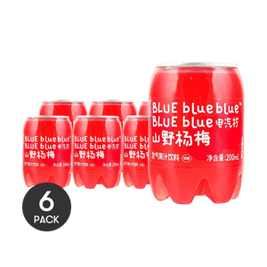 Mini Fruit Juice Sparkling Water, Wild Bayberry Flavor, 6.76 fl oz *6【6 Packs】【Low Sugar】