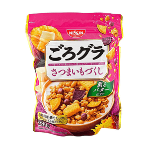 日本NISSIN日清 GOROGURA 地瓜盛宴麥片 紅薯味 280g 【黃紅薯紫薯雙重風味】【濃郁黃油香】【富含膳食纖維】