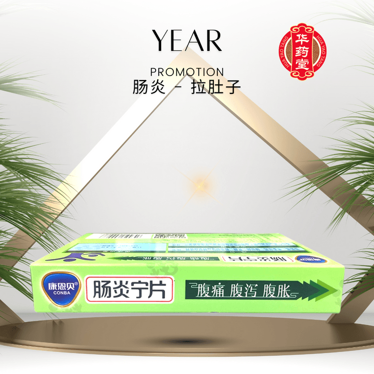 康恩贝 腸炎寧片 清熱利濕 急慢性胃腸炎腹痛腹脹 【腸胃類產品銷量No.1】用於腸炎 拉肚子藥 止瀉 調理腸胃0.42g*24pills 4