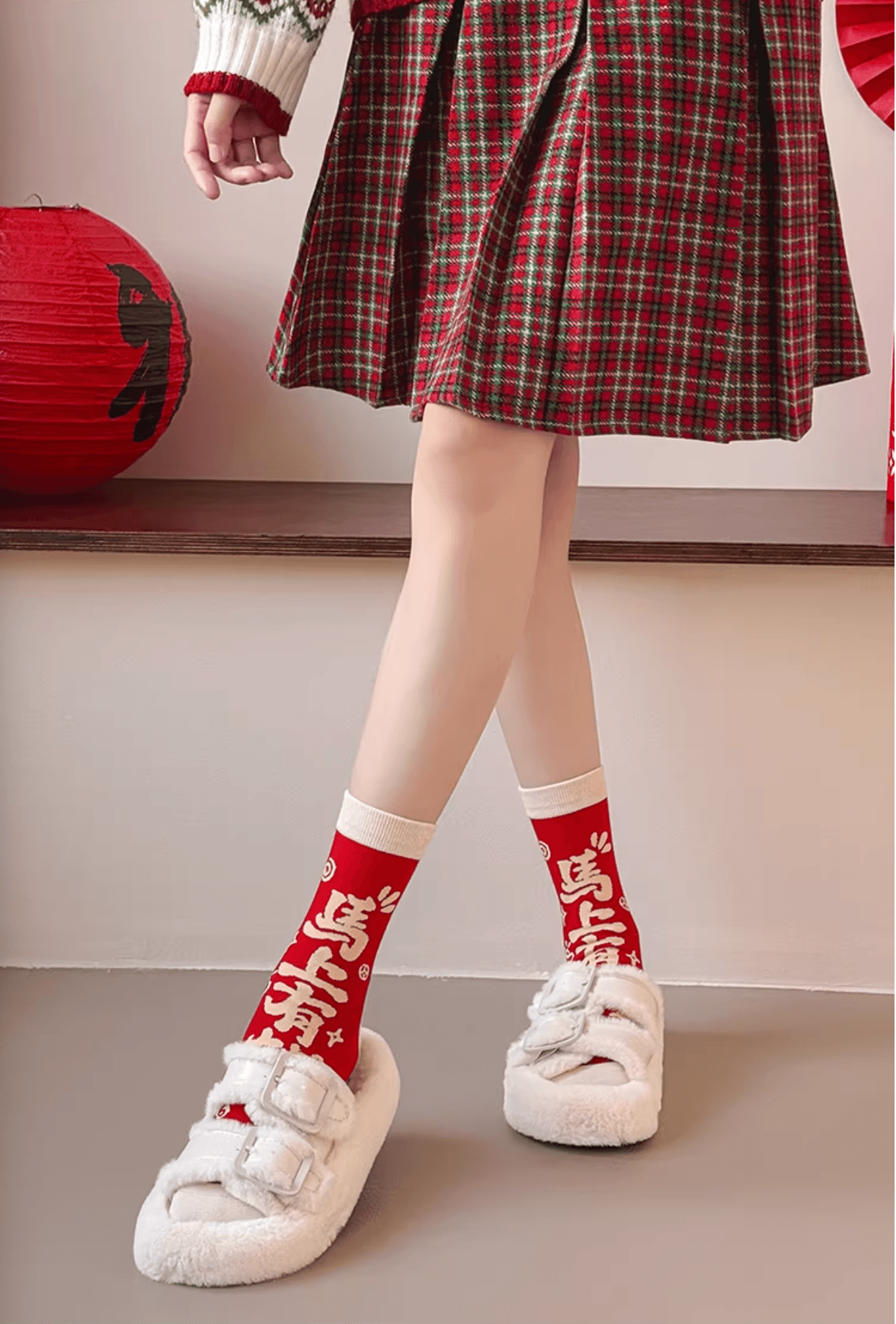 食颜派 红色袜子礼盒马上暴富款 一盒装 【马年大吉 鸿运福至】