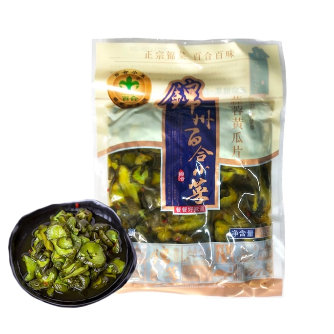 【下飯神器】台灣 百合牌 蒜蓉黃瓜片 醃黃瓜鹹菜 268g 【即食 開胃解膩】【東北特產】【特色開胃下飯必備小菜】