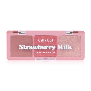 Cheers Around Trio Eye Palette #02 Strawberry Milk, 3 Shades, Easy Blend